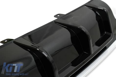 Rear Bumper Valance Diffuser With Exhaust Tips Suitable For Audi A C