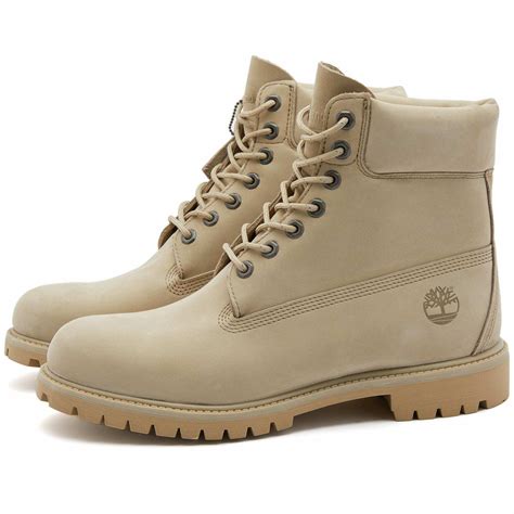 Timberland Mens Premium 6 Waterproof Boot In Light Brown Nubuck