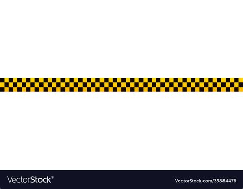 Yellow Black Checkered Stripe Cab Or Taxi Pattern Vector Image