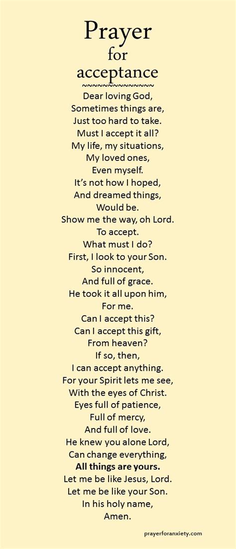 Acceptance Prayer Printable