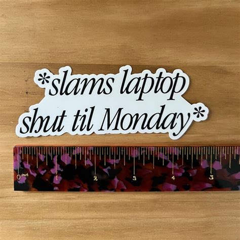 Slams Laptop Shut Sticker X Vinyl Decal Etsy