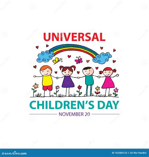 Día Universal De Los Niños 20 De Noviembre Ilustración del Vector