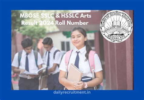 Meghalaya SSLC HSSLC Arts Result 2024 Roll No Link Get MBOSE