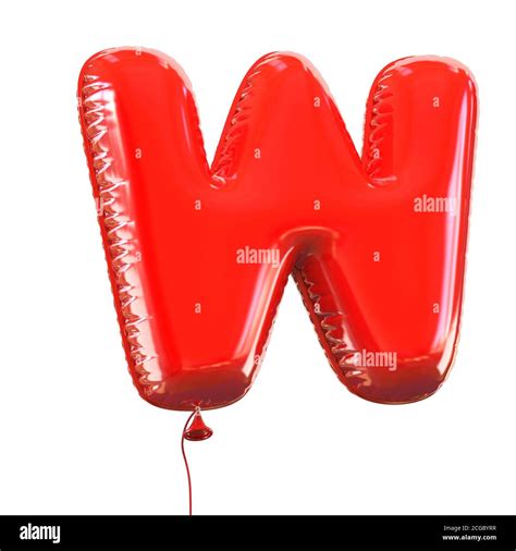 Red Balloon Font Letter W Stock Photo Alamy