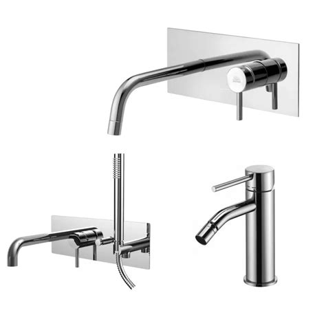 Set Miscelatore Incasso Lavabo Acciaio Inox 17 8cm Con Bidet Ed Incasso