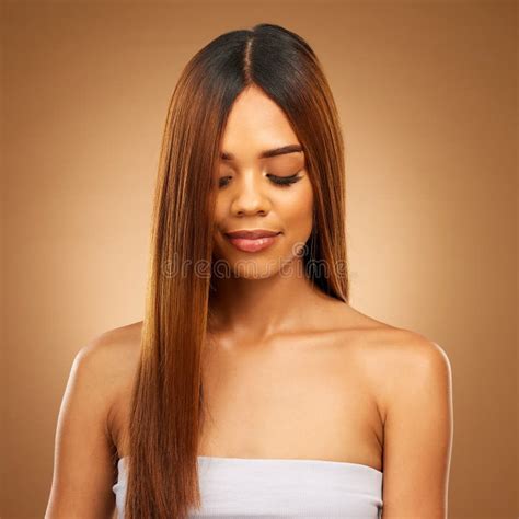 Hair Care Straight And Beauty Of Woman In Studio For Growth And Color