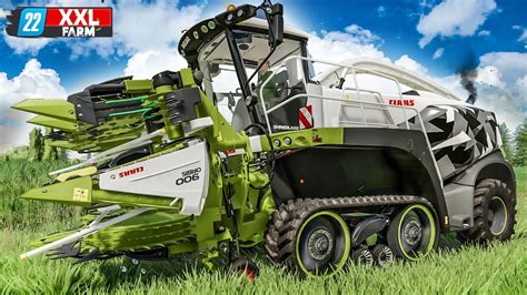 LS22 Start der Grünroggen Ernte mit neuem Häcksler XXL Farm 2 7