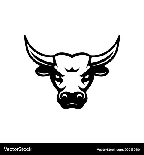 Bull head mascot buffalo logo Royalty Free Vector Image