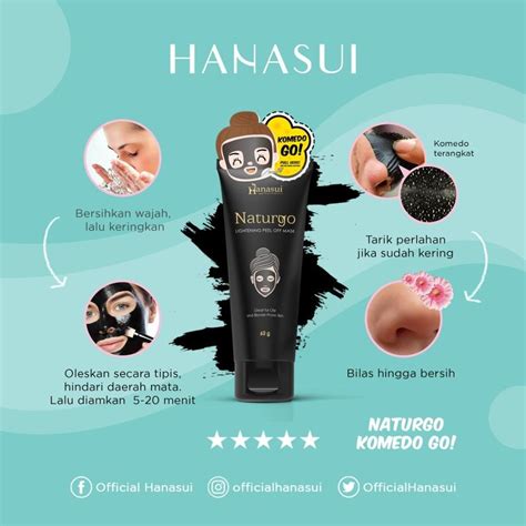 Jual Per Pc Masker Lumpur Hanasui Naturgo Anti Komedo Lightnening