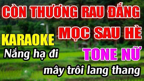 Còn Thương Rau Đắng Mọc Sau Hè Karaoke Tone Nữ Karaoke Đức Duy Beat