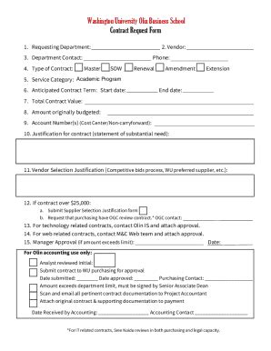 Fillable Online Contract Request Form FY23 Fax Email Print PdfFiller