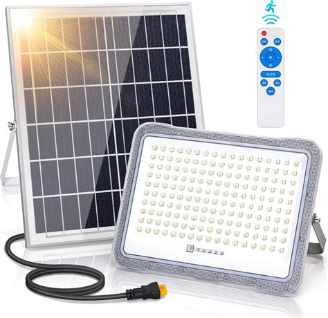 Aigostar W Solar Floodlight Outdoor Floodlight With Soloar Panel