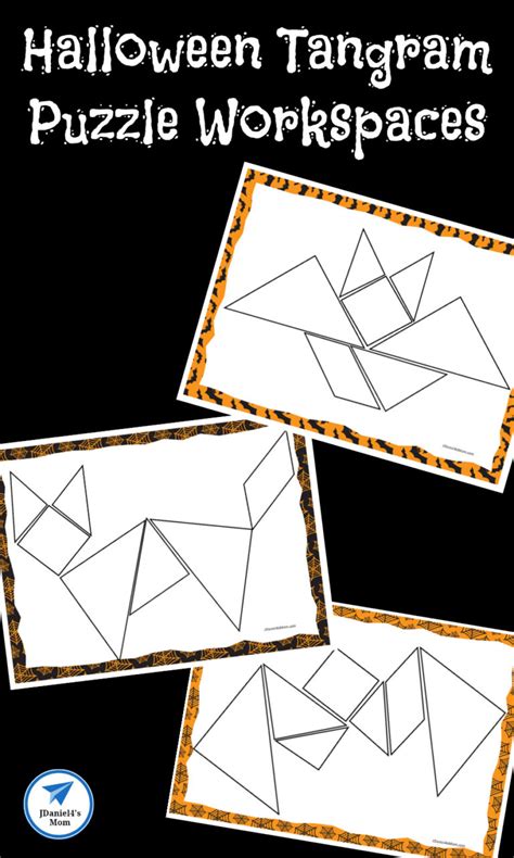 Halloween Themed Printable Tangram Puzzles JDaniel4s Mom