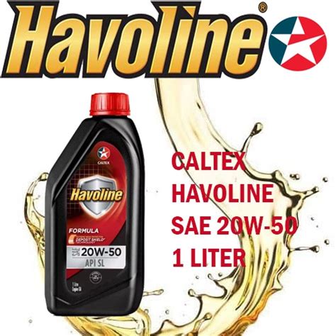 Caltex Havoline Formula SAE 20W50 1 Liter Shopee Philippines