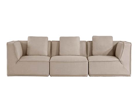 Beige Fabric Modular Sectional Sofa Vg 701 Fabric Sectional Sofas