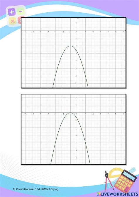 Fungsi Kuadrat Menggambar Grafik Fungsi Kuadrat Barock Worksheet Live Worksheets