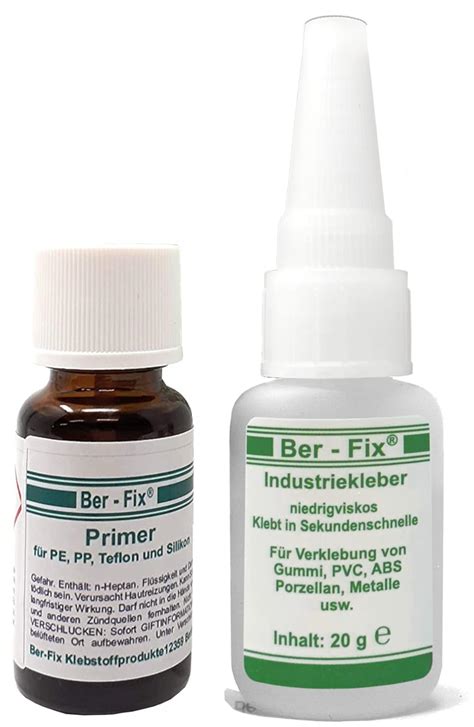 Ber Fix Klebstoff Set Zum Kleben Von Silikon Pe Pp Teflon Ptfe G