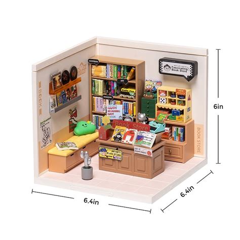 Rolife Super Creator Fascinating Book Store Plastic Diy Miniature House Kit Dw004 Robotime Store