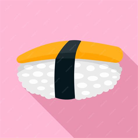 Premium Vector Sushi Roll Icon Flat Style