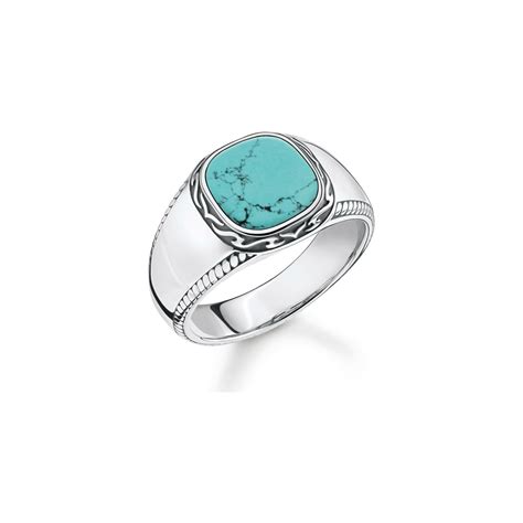 Achat Bague Thomas Sabo En Argent Et Pierre Imitation Turquoise