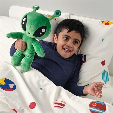 AFTONSPARV soft toy, alien/green, 34 cm - IKEA