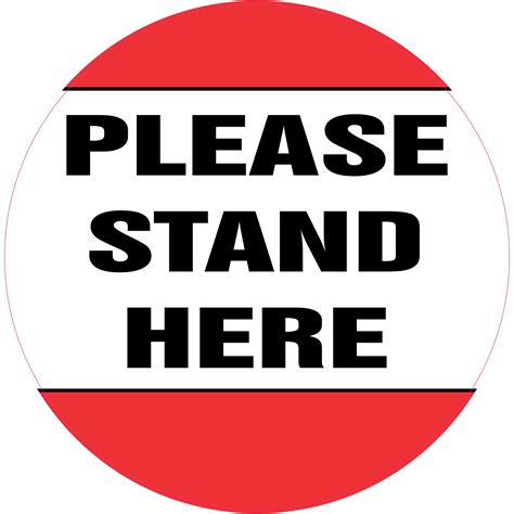 StickerTalk Please Stand Here Vinyl Sticker 8 Inches X 8 Inches