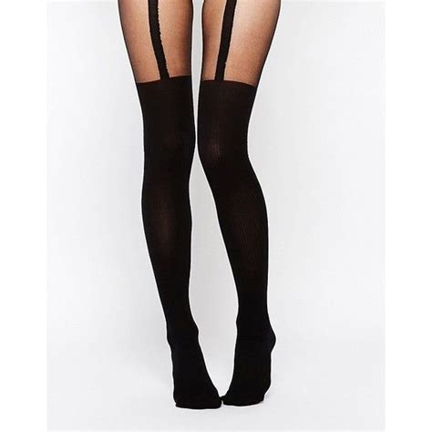 Asos Rib Suspender Over The Knee Tights With Control Top 38 Sar Liked