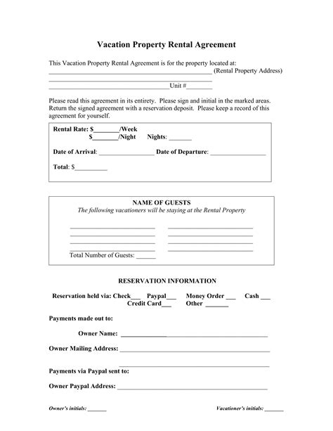 Lease Agreement Contract Template PDF Template