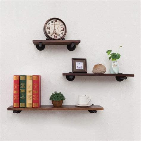 AJW 30cm 2pc Equerre Etagere Style Industriel Industrielle Etagere