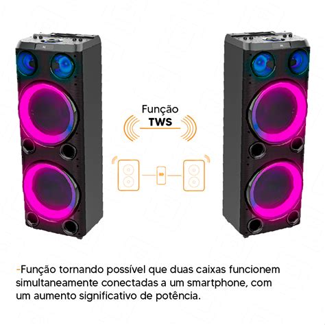 Caixa De Som Pulse Torre Double Sp W L Sanbox Sanbox