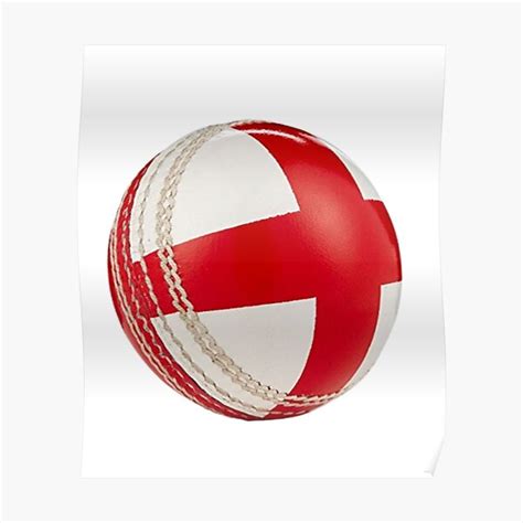 "England Cricket ball, England cricket flag" Poster for Sale by ...