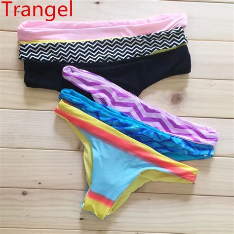 Trangel Brazilian Bikini Bottoms Cheeky Swimwear Bathing Suit Thong