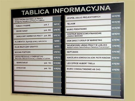 Tablice Informacyjne Tablice Reklamowe Lublin