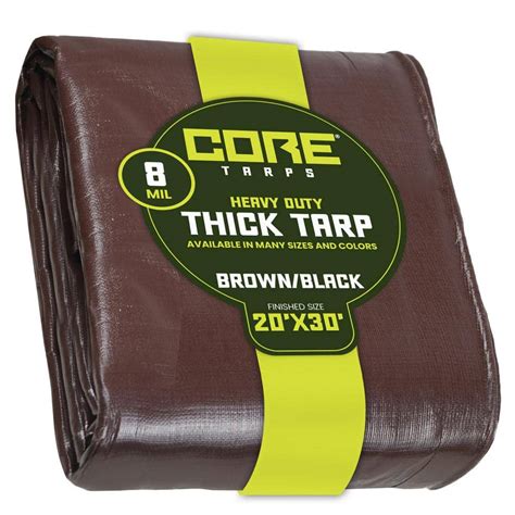 Reviews For Core Tarps 20 Ft X 30 Ft Brown Black 8 Mil Heavy Duty