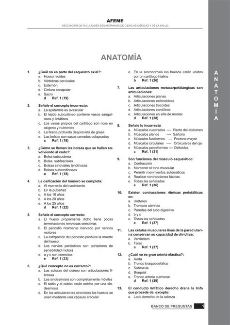 Pdf Anatom A Afeme Asociaci N De Facultades Ecuatorianas De