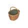 August Grove Wicker Oval Shopping Basket With Tweed Effect Cooler Bag