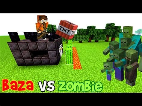 Baza Vs Inwazja Zombie W Minecraft Youtube