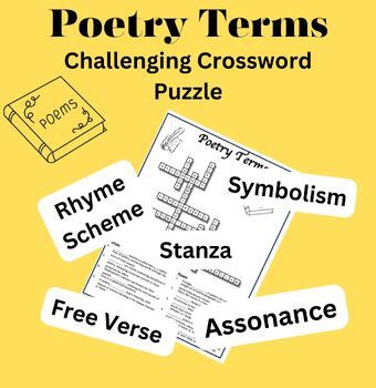 Mastering Poetry Terms Crossword Advance Or Gifted Students Tpt