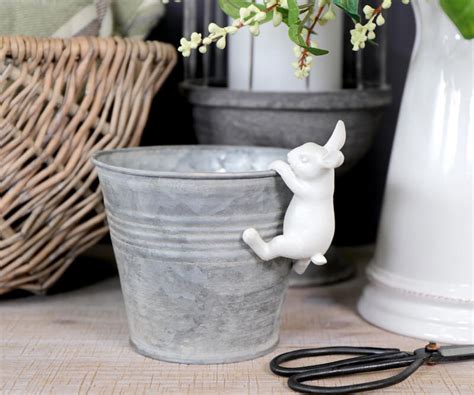 Piper The Rabbit Pot Hanger White