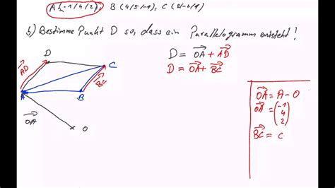 Oberstufe Vektorrechnung Dreieck Und Parallelogram Youtube