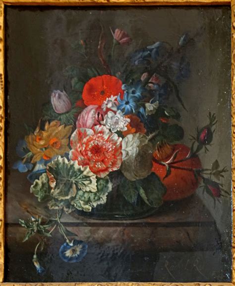 Roses And Tulips On A Marble Slab By Rachel Ruysch USEUM