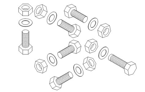 Nuts And Bolts Design In Detail Autocad Drawing Dwg File Cad File Cadbull