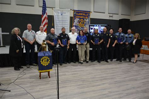 Clarksville Civitan Club Honors Police Officers Deputies Firefighters