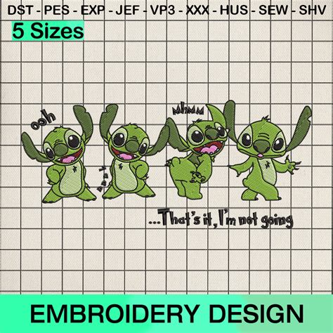 Christmas Stitch Grinch Mode Embroidery Design Disney Stitch Christmas