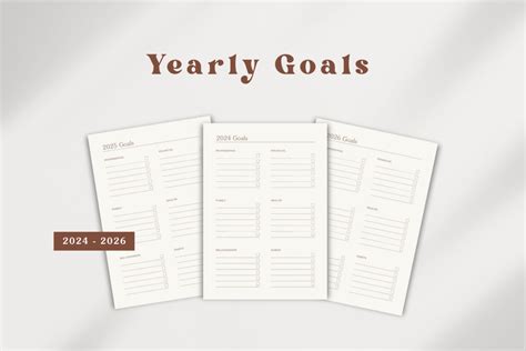 202420252026 Yearly Goals Planner Template Pdf