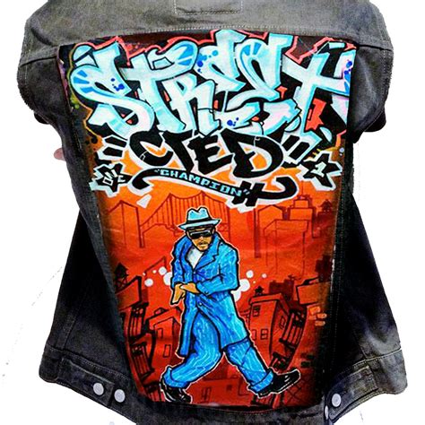 Custom Graffiti Denim Jacket Your Name On A Jacket Etsy