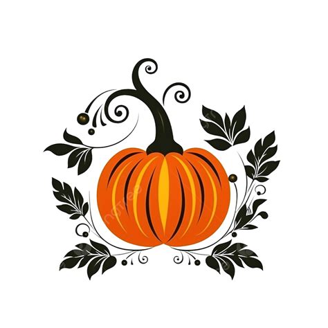 Pumpkin Silhouette Thanksgiving And Halloween Elements Autumn Pumpkin