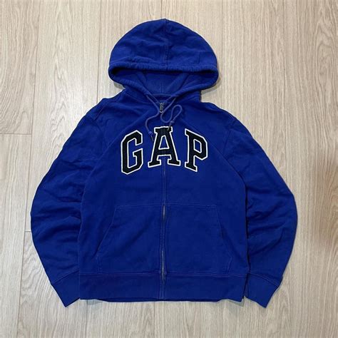 Vintage Gap Zip Up Hoodie Clean Embroidery Nice Depop