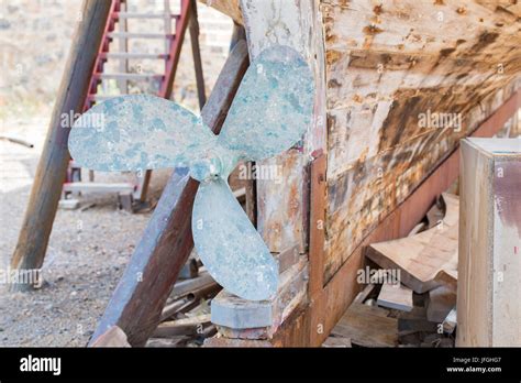Restoration Of Wooden Yacht Stock Photo Alamy