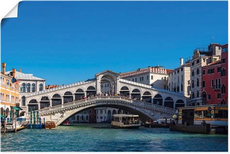 Artland Wandbild Blick auf Rialto Brücke in Venedig Venedig 1